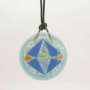 Higgins Pendant Abstract Blue φ4cm