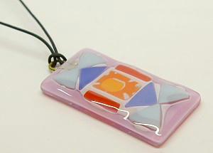 Higgins Pendant Abstract Purple 3.5×6.5cm