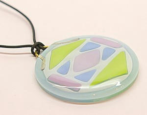 Higgins Pendant Abstract light blue φ5cm