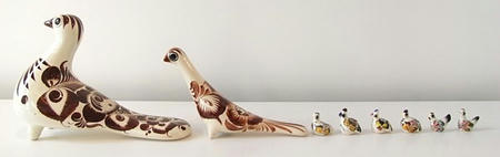 Vintage Mexican Pottery Bird