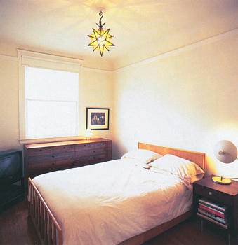 Thinline rosewood cabinets of George Nelson, Bed by T.H.Robsjhon Gibbings for Widdicomb,Brass lamp by Clay Michie for Knoll
