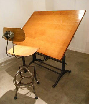 Vintage Industrial Drafting Table