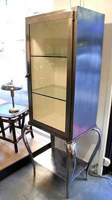 Vintage Steel Medical / Display Cabinet 