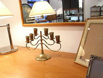 Antique Brass Candle Holder