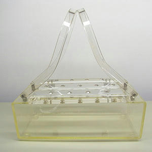 Lucite Purse with rhinestones