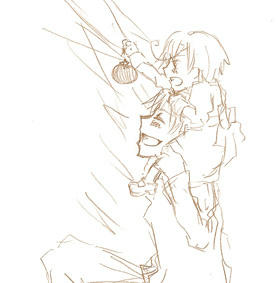 「ロマーノ気ぃ付けやー」「うるせぇハゲ！」