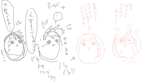 プリクラ風の下絵の下絵？＾＾