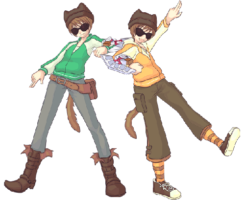 猫耳サングラス双子という電波を受信しました