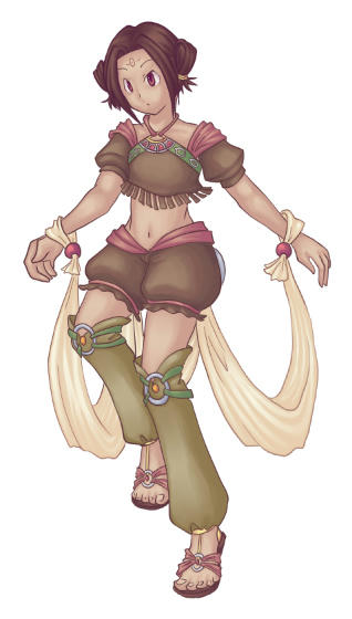 擬人化ネンドール。線画は一昨年ぐらいの？