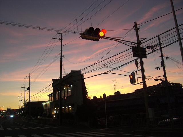 ピンクの夕焼け