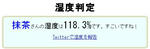 抹茶の湿度は118.3%