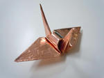 銅板の折鶴