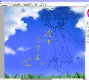 またしても、えチャ線画絵を清書・・・