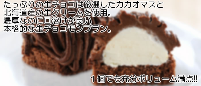 人気の生チョコ使用☆生チョコモンブラン風ケーキ【8個】