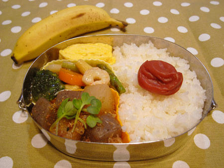 野菜ミックスとエビ炒め弁当