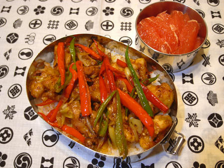 鶏肉の唐辛子炒め弁当