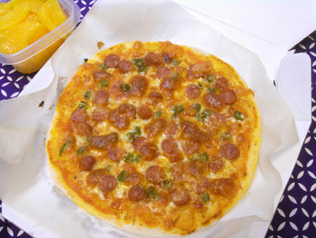 チョリソー青唐辛子のピザ弁当