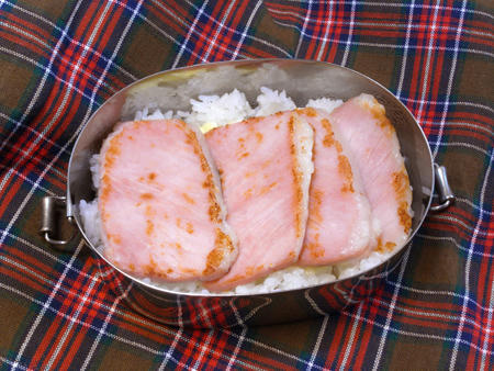 ハムだけ丼弁当