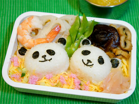 旧 弁当ボーイ パンダのちらし寿司キャラ弁当