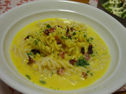 かぼちゃのスープパスタ