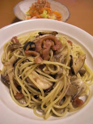 久しぶりの和風きのこスパゲティ