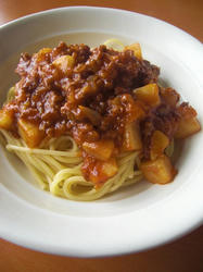 ポテトミートソーススパゲティ