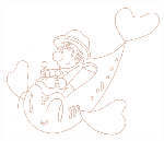 「ピエロのイラスト」　シリーズ.1 「海底探検」