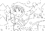 「ピエロのイラスト」　シリーズ.2 「ジャンプ」