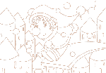 「ピエロのイラスト」　シリーズ.2 「ジャンプ」