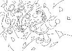 「ピエロのイラスト」　シリーズ.4 「びっくり箱」