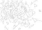 「ピエロのイラスト」　シリーズ.4 「びっくり箱」