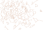 「ピエロのイラスト」　シリーズ.4 「びっくり箱」