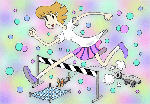 「女性のキャラクターイラスト」　シリーズ.6 「ハードル」