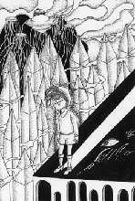 Ink drawing - 「Telepathy」