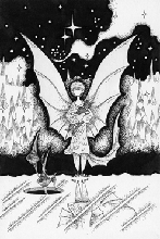 Ink drawing - 「Child of ice」