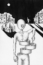 Ink drawing - 「Appetite」