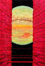 Jupiter seen from satellite