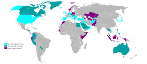 US military bases in the world 2007