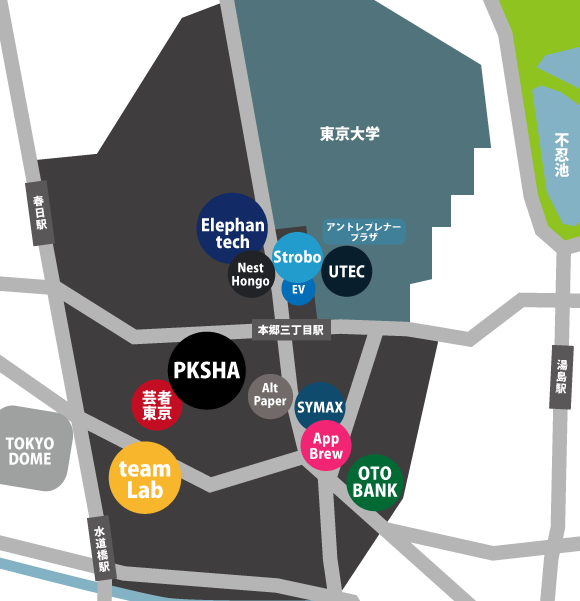 本郷ベンチャー地図