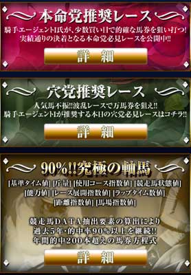 プロフェッショナル競馬の優良コンテンツ