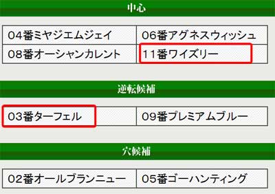 馬券トピックスの的中情報