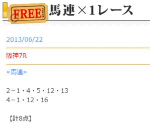 馬券フォーカスの無料情報