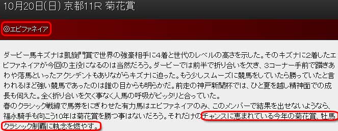 タクティクスの的中実績