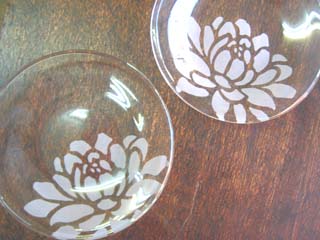 Tetto Art School・サンドブラストガラス皿