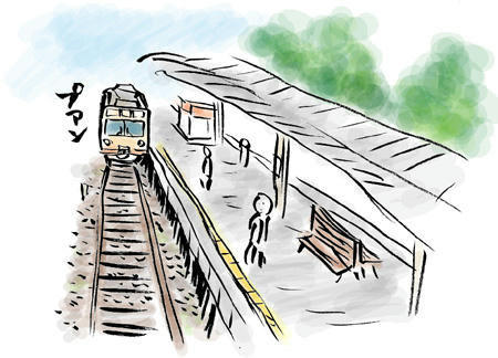 電車が来た〜