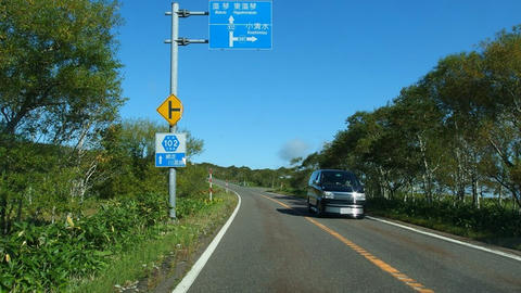 道道102号網走川湯線・道道587号跡佐登小清水線交差点