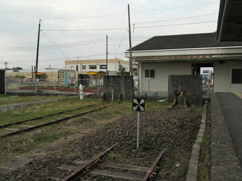 線路終端標識＠志布志駅