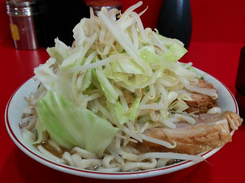 ラーメン（小）ニンニク抜きヤサイマシ＠ラーメン二郎札幌店