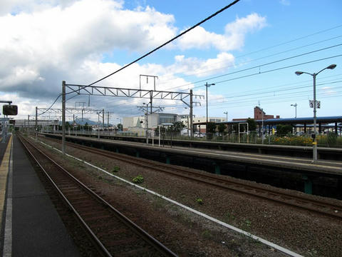 道南いさりび鉄道木古内駅構内