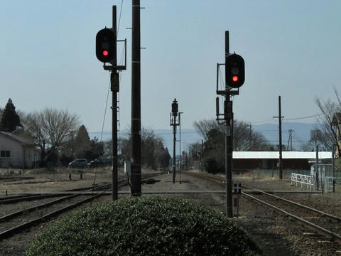 宮地駅ホームから熊本方を望む